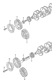 V-belt pulley — VW GTI factory diagram