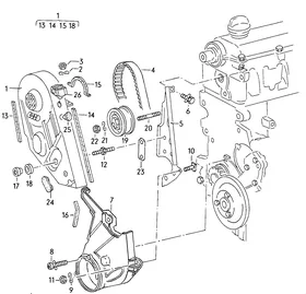 Toothed belt — VW GTI factory diagram