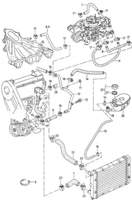 Coolant hoses — VW GTI factory diagram