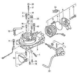 Carburetor versions — VW GTI factory diagram