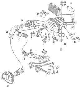 Air filter — VW GTI factory diagram