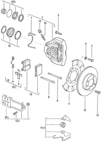 Disc brake — VW GTI factory diagram