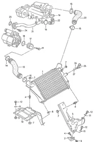 Charge air cooler — VW GTI factory diagram