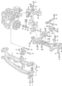 Mounting parts — VW GTI factory diagram