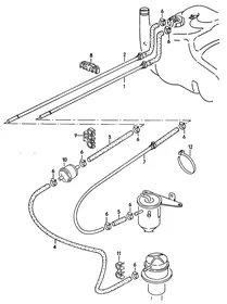 Fuel line — VW GTI factory diagram