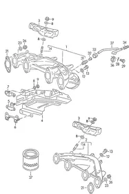 Exhaust manifolds — VW GTI factory diagram