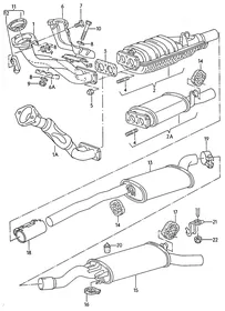 Exhaust pipe — VW GTI factory diagram