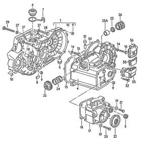 Transmission oil — VW GTI factory diagram