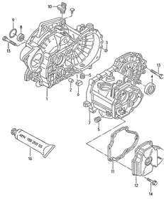 Gear housing — VW GTI factory diagram