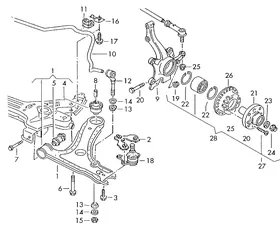 Wishbone — VW GTI factory diagram