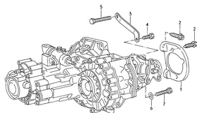 Transmission securing parts — VW GTI factory diagram
