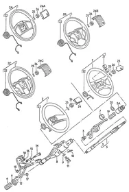 Steering wheel — VW GTI factory diagram