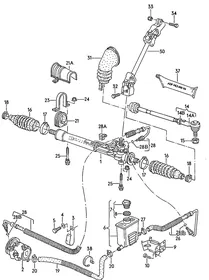 Steering gear — VW GTI factory diagram