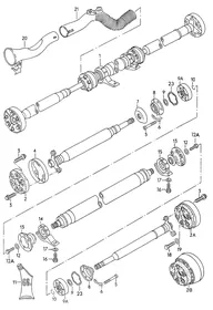 Cardan shaft — VW GTI factory diagram