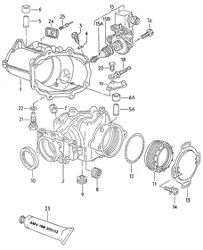 Axle drive housing — VW GTI factory diagram