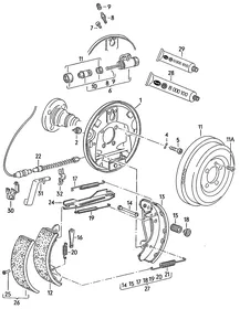 Drum brake — VW GTI factory diagram