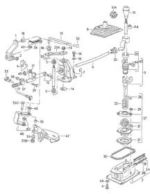 Selector mechanism — VW GTI factory diagram