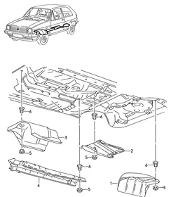 Heat insulation — VW GTI factory diagram