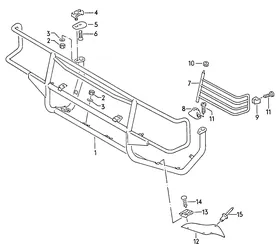 Bumper guards — VW GTI factory diagram
