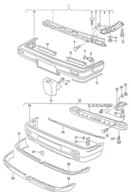 Bumper — VW GTI factory diagram