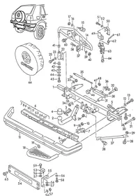 Spare wheel bracket — VW GTI factory diagram