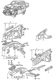 Wheel housing — VW GTI factory diagram