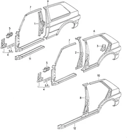 Sectional parts — VW GTI factory diagram