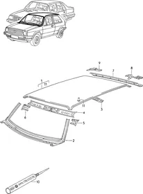 Roof — VW GTI factory diagram