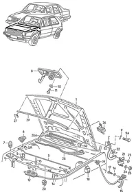 Bonnet — VW GTI factory diagram