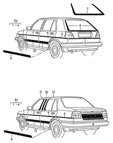 Decorative trim — VW GTI factory diagram