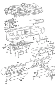 Stowage compartment — VW GTI factory diagram