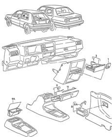 Ashtray — VW GTI factory diagram