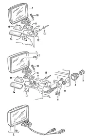 Exterior mirror — VW GTI factory diagram