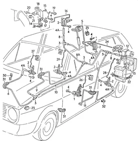 Central locking system — VW GTI factory diagram