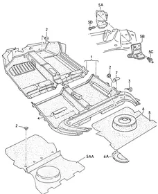 Floor covering — VW GTI factory diagram