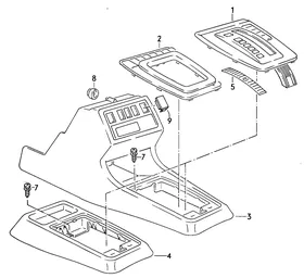 Centre console — VW GTI factory diagram