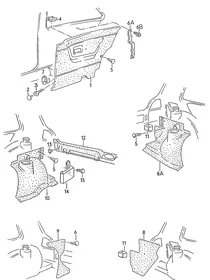 Side trim panels — VW GTI factory diagram