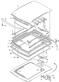 Sliding/folding sunroof — VW GTI factory diagram