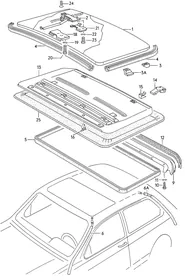 Steel sliding roof — VW GTI factory diagram