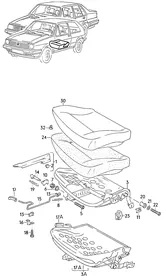 Seat — VW GTI factory diagram