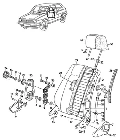 Backrest — VW GTI factory diagram