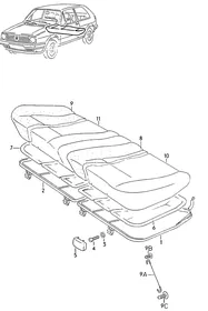 Seat, divided — VW GTI factory diagram