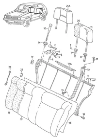 Backrest — VW GTI factory diagram