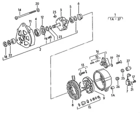 Alternator versions — VW GTI factory diagram
