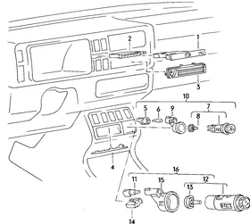 Warning lights — VW GTI factory diagram