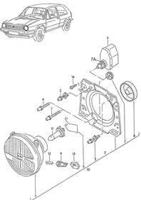 Headlights — VW GTI factory diagram