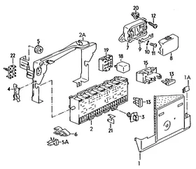 Central electrics — VW GTI factory diagram