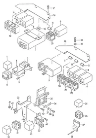 Relays and control units — VW GTI factory diagram