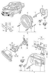 Halogen fog lamp — VW GTI factory diagram