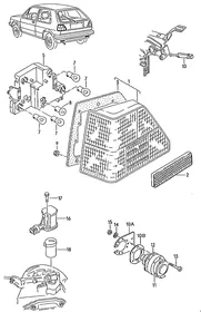 Brake, turn signal and taillights — VW GTI factory diagram